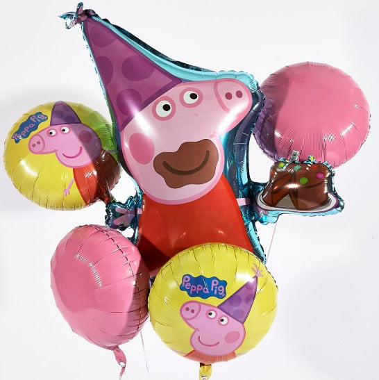 Peppa Pig 小豬佩奇 生日鋁膜氣球組合