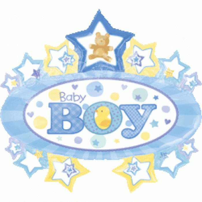 星星框 baby boy 鋁膜氣球| baby boy bb 嬰兒 BBB29