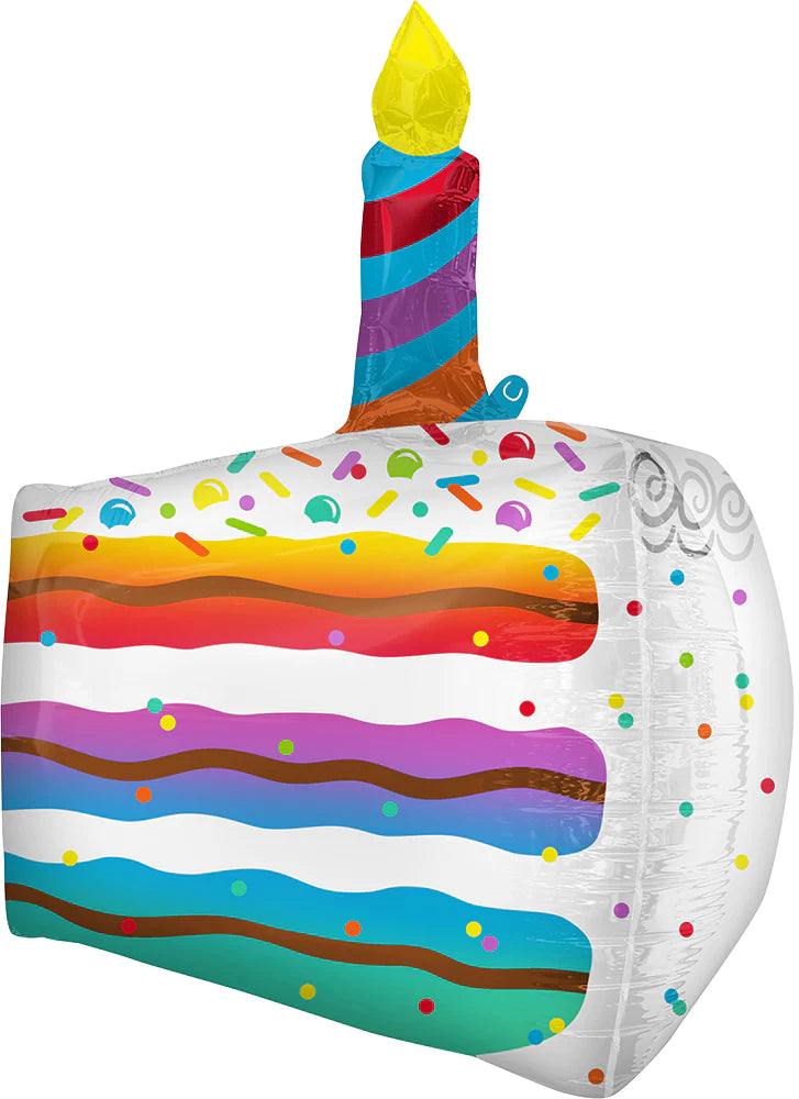 彩虹蛋糕鋁膜氣球 | 25吋 生日 birthday
