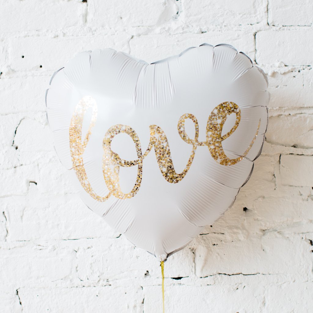 白色心型金宇LOVE 鋁質氣球 | 18吋 情人節 PB16