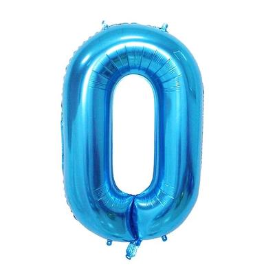 字母/數字 氣球 粉藍色 | 40吋