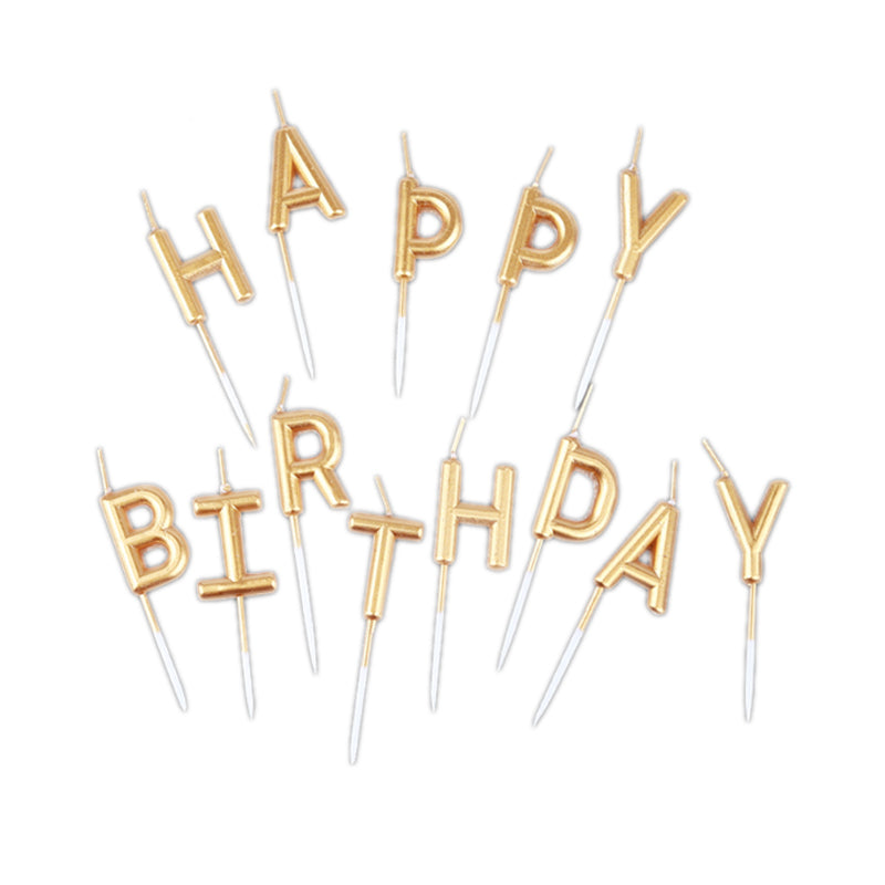 生日快樂字母組合蠟燭