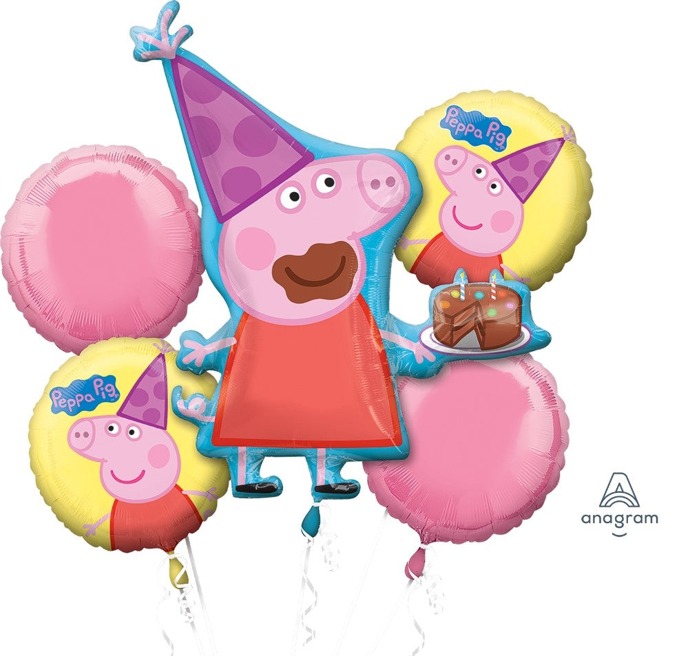 Peppa Pig 小豬佩奇 生日鋁膜氣球組合
