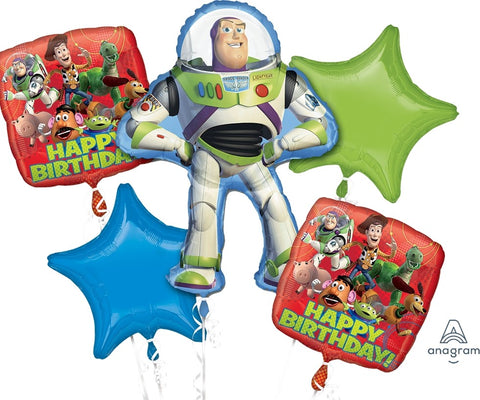 Toy story 反斗奇兵 巴斯光年 藍綠色 生日鋁膜氣球組合