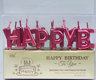 生日快樂字母組合蠟燭