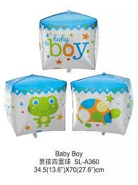 baby 方塊 鋁膜氣球 (三個) | baby boy baby girl