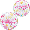 happy birthday 金波點泡泡氣球 | 22吋