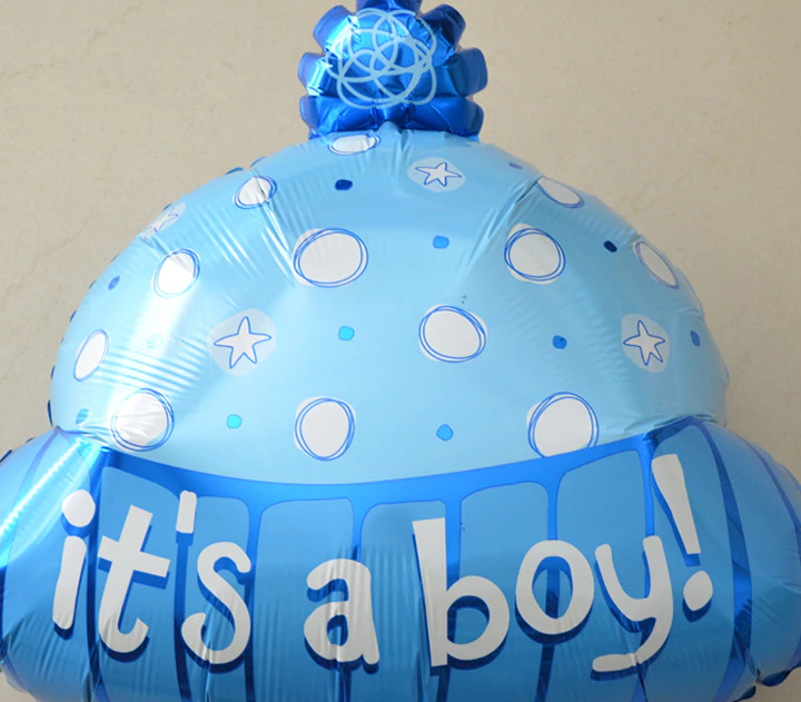 it's a 毛帽鋁膜氣球 | baby boy baby girl